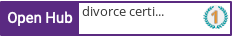 Open Hub profile for divorce certificate