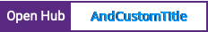 Open Hub project report for AndCustomTitle