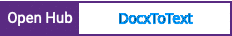 Open Hub project report for DocxToText