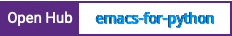Open Hub project report for emacs-for-python