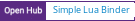 Open Hub project report for Simple Lua Binder