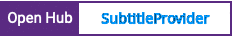 Open Hub project report for SubtitleProvider