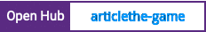 Open Hub project report for articlethe-game