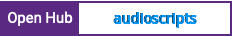 Open Hub project report for audioscripts