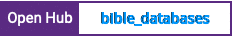 Open Hub project report for bible_databases