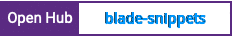 Open Hub project report for blade-snippets