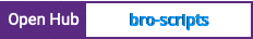 Open Hub project report for bro-scripts