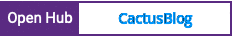 Open Hub project report for CactusBlog