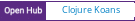 Open Hub project report for Clojure Koans