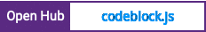 Open Hub project report for codeblock.js