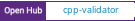Open Hub project report for cpp-validator