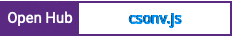 Open Hub project report for csonv.js