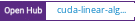 Open Hub project report for cuda-linear-algebra