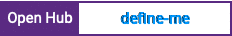 Open Hub project report for define-me