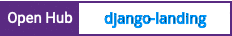 Open Hub project report for django-landing