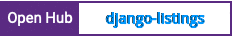 Open Hub project report for django-listings