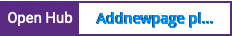 Open Hub project report for Addnewpage plugin for DokuWiki