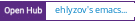 Open Hub project report for ehlyzov's emacs-config