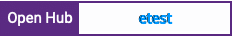 Open Hub project report for etest