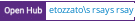 Open Hub project report for etozzato's rsay