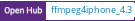 Open Hub project report for ffmpeg4iphone_4.3