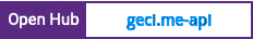 Open Hub project report for geci.me-api