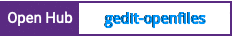 Open Hub project report for gedit-openfiles