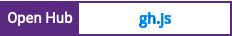 Open Hub project report for gh.js