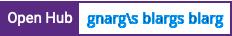 Open Hub project report for gnarg's blarg
