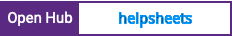 Open Hub project report for helpsheets
