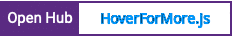 Open Hub project report for HoverForMore.js