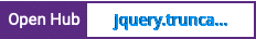 Open Hub project report for jquery.truncator.js