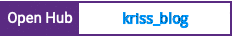 Open Hub project report for kriss_blog
