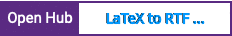 Open Hub project report for LaTeX to RTF converter