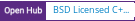 Open Hub project report for BSD Licensed C++ Runtime
