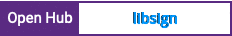 Open Hub project report for libsign