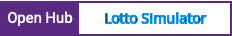 Open Hub project report for Lotto Simulator
