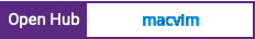 Open Hub project report for macvim
