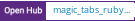 Open Hub project report for magic_tabs_rubymotion