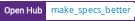 Open Hub project report for make_specs_better