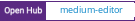 Open Hub project report for medium-editor