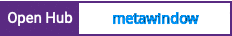 Open Hub project report for metawindow