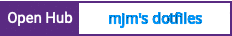 Open Hub project report for mjm's dotfiles