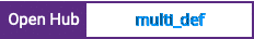 Open Hub project report for multi_def
