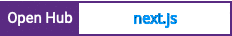 Open Hub project report for next.js