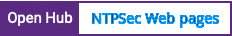 Open Hub project report for NTPSec Web pages