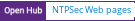 Open Hub project report for NTPSec Web pages