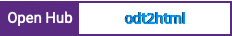 Open Hub project report for odt2html