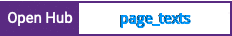Open Hub project report for page_texts
