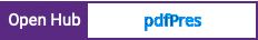 Open Hub project report for pdfPres